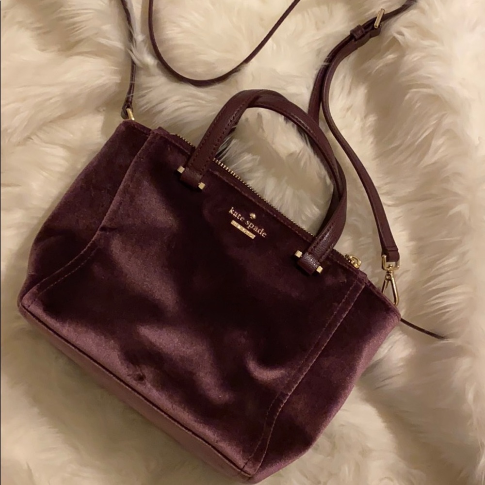 Kate Spade velvet mini tote